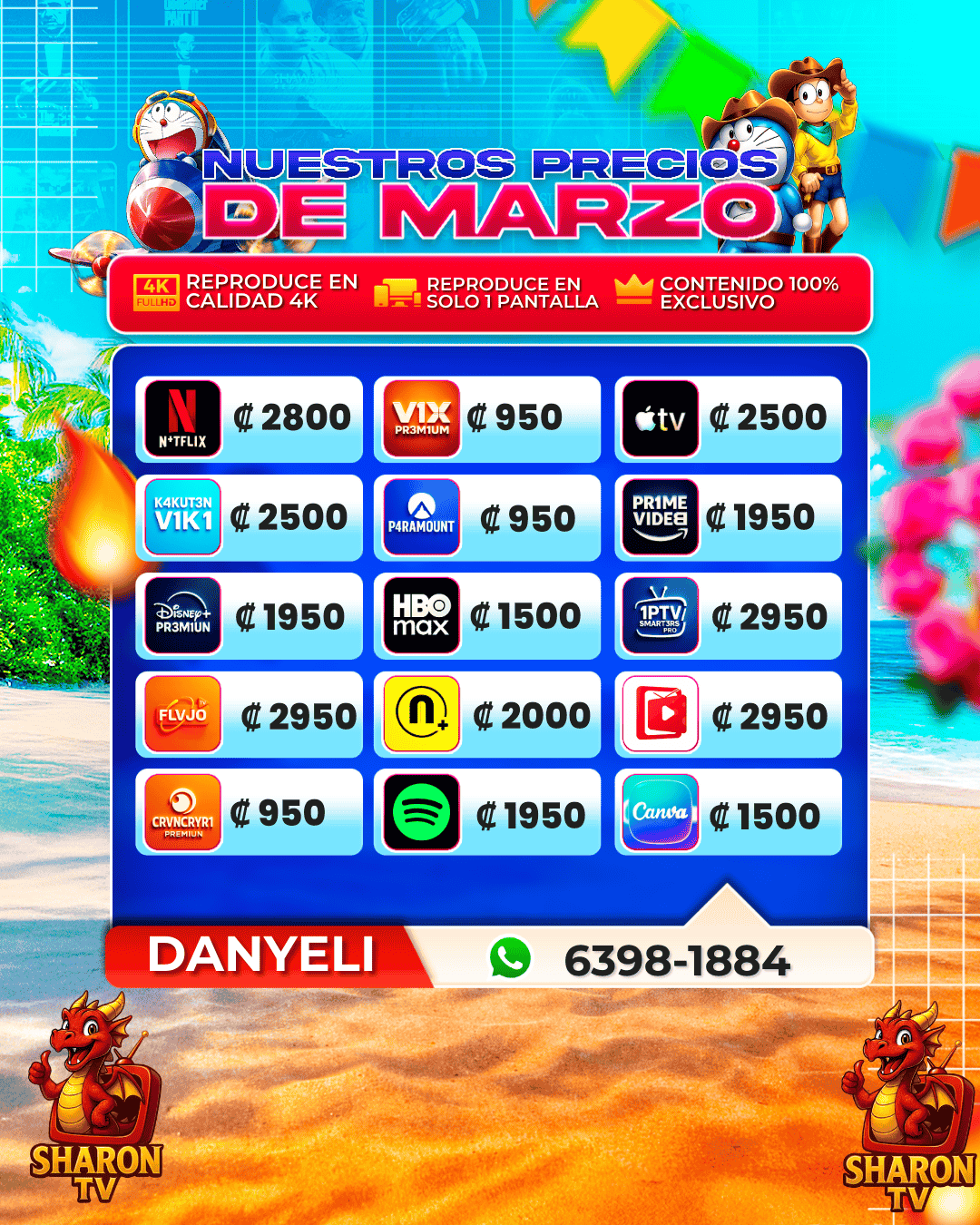PRECIOS DE MARZO